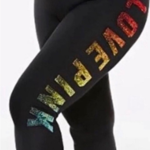 Victoria’s secrets Pink Rainbow sequins Hoodie and leggings - Picture 3 of 6